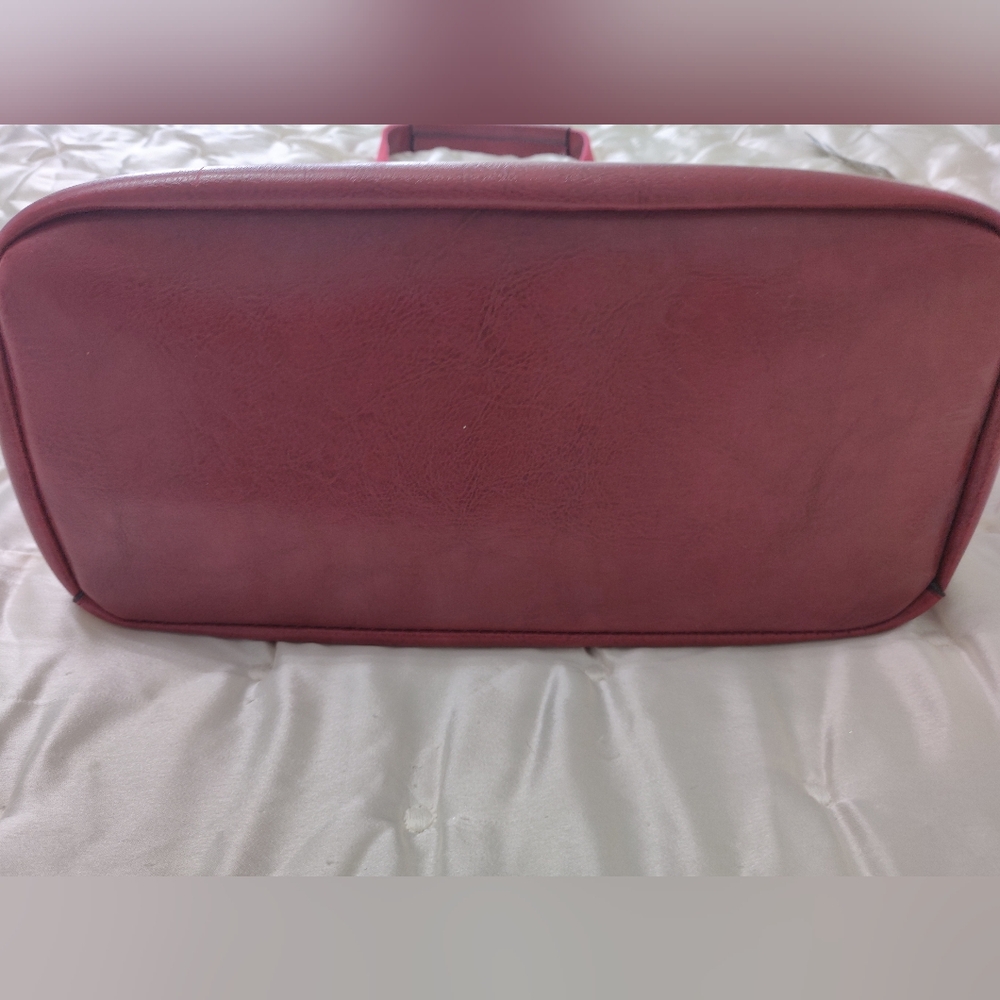 Women's Red Leather Backpack Crossbody - Unbranded - Picture 7 of 12